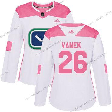 Adidas Naisten Vancouver Canucks #26 Thomas Vanek Valkoinen Pinkki Aito Ommeltu NHL Paita