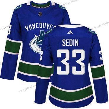 Adidas Naisten Vancouver Canucks #33 Henrik Sedin Sininen Kotiottelupaita Aito Ommeltu NHL Paita