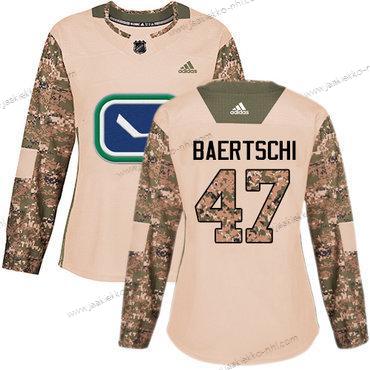 Adidas Naisten Vancouver Canucks #47 Sven Baertschi Maastokuvio Aito 2017 Veterans Day Ommeltu NHL Paita