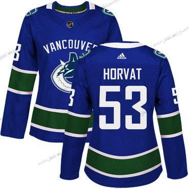 Adidas Naisten Vancouver Canucks #53 Bo Horvat Sininen Kotiottelupaita Aito Ommeltu NHL Paita