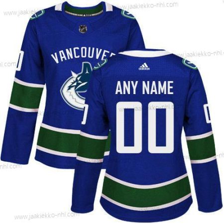 Adidas Naisten Vancouver Canucks Mukautettu Aito Sininen Kotiottelupaita NHL Paita