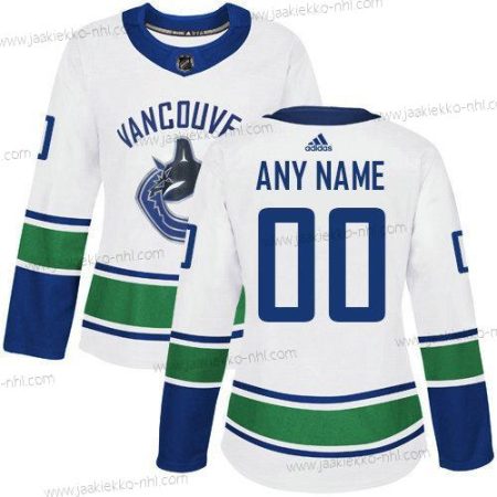 Adidas Naisten Vancouver Canucks Mukautettu NHL Aito Valkoinen Paita