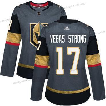 Adidas Naisten Vegas Golden Knights #17 Vegas Strong Harmaa Kotiottelupaita Aito Ommeltu NHL Paita