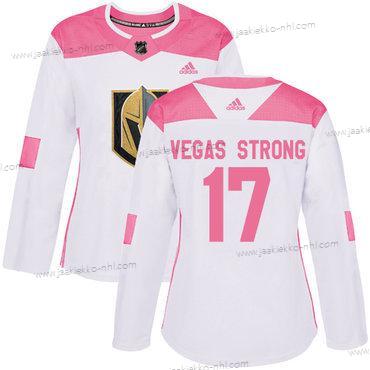 Adidas Naisten Vegas Golden Knights #17 Vegas Strong Valkoinen Pinkki Aito Ommeltu NHL Paita