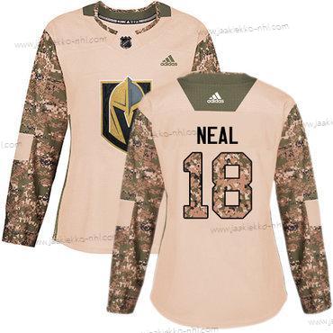 Adidas Naisten Vegas Golden Knights #18 James Neal Maastokuvio Aito 2017 Veterans Day Ommeltu NHL Paita