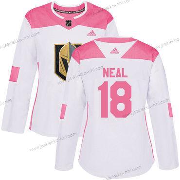 Adidas Naisten Vegas Golden Knights #18 James Neal Valkoinen Pinkki Aito Ommeltu NHL Paita