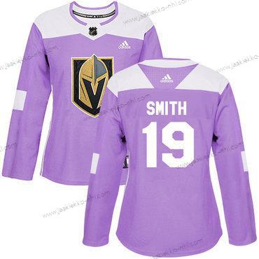 Adidas Naisten Vegas Golden Knights #19 Reilly Smith Violetti Aito Taistelee syöpää vastaan Ommeltu NHL Paita