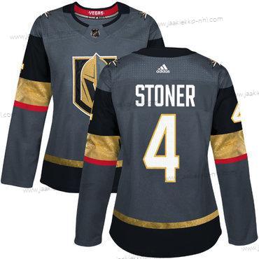 Adidas Naisten Vegas Golden Knights #4 Clayton Stoner Harmaa Kotiottelupaita Aito Ommeltu NHL Paita