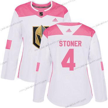 Adidas Naisten Vegas Golden Knights #4 Clayton Stoner Valkoinen Pinkki Aito Ommeltu NHL Paita