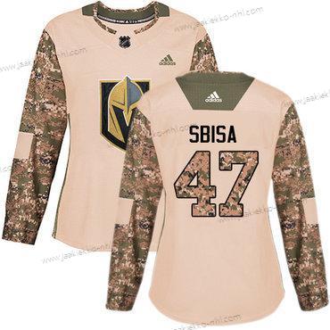 Adidas Naisten Vegas Golden Knights #47 Luca Sbisa Maastokuvio Aito 2017 Veterans Day Ommeltu NHL Paita