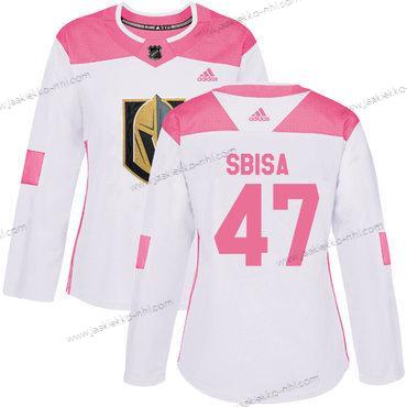 Adidas Naisten Vegas Golden Knights #47 Luca Sbisa Valkoinen Pinkki Aito Ommeltu NHL Paita