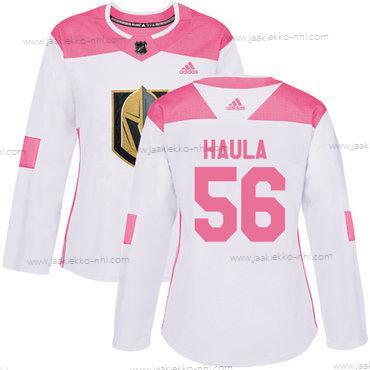 Adidas Naisten Vegas Golden Knights #56 Erik Haula Valkoinen Pinkki Aito Ommeltu NHL Paita