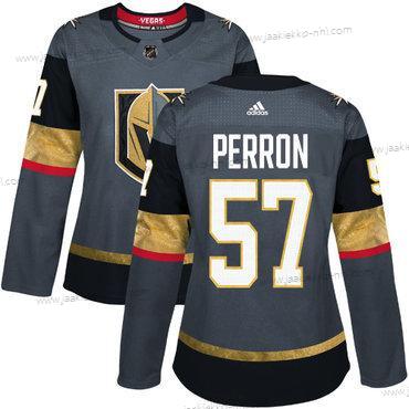 Adidas Naisten Vegas Golden Knights #57 David Perron Harmaa Kotiottelupaita Aito Ommeltu NHL Paita