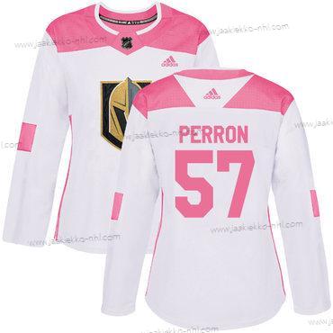 Adidas Naisten Vegas Golden Knights #57 David Perron Valkoinen Pinkki Aito Ommeltu NHL Paita