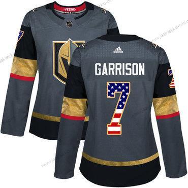 Adidas Naisten Vegas Golden Knights #7 Jason Garrison Harmaa Kotiottelupaita Aito USA Flag Ommeltu NHL Paita