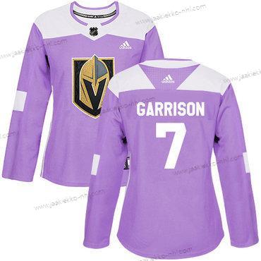 Adidas Naisten Vegas Golden Knights #7 Jason Garrison Violetti Aito Taistelee syöpää vastaan Ommeltu NHL Paita