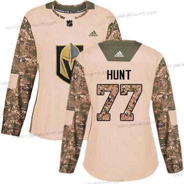 Adidas Naisten Vegas Golden Knights #77 Brad Hunt Maastokuvio Aito 2017 Veterans Day Ommeltu NHL Paita