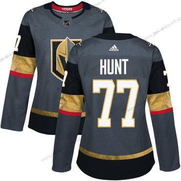 Adidas Naisten Vegas Kultaen Vegas Golden Knights #77 Brad Hunt Harmaa Kotiottelupaita Aito Ommeltu NHL Paita