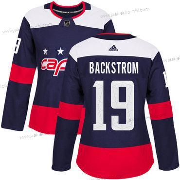 Adidas Naisten Washington Capitals #19 Nicklas Backstrom Laivastonsininen Aito 2018 Stadium Series Ommeltu NHL Paita