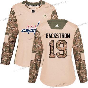 Adidas Naisten Washington Capitals #19 Nicklas Backstrom Maastokuvio Aito 2017 Veterans Day Ommeltu NHL Paita