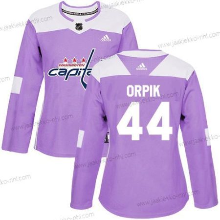 Adidas Naisten Washington Capitals #44 Brooks Orpik Violetti Aito Taistelee syöpää vastaan Ommeltu NHL Paita