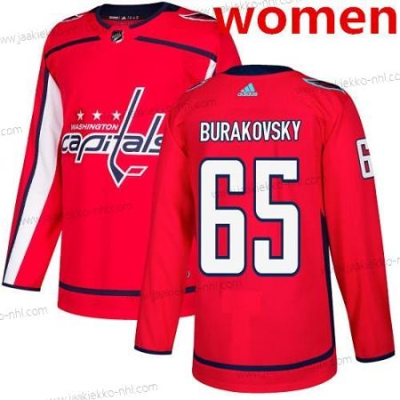 Adidas Naisten Washington Capitals #65 Andre Burakovsky Punainen Kotiottelupaita Aito Ommeltu NHL Paita