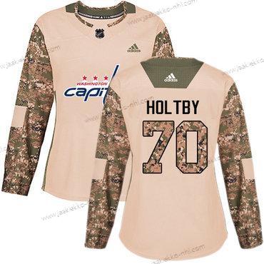 Adidas Naisten Washington Capitals #70 Braden Holtby Maastokuvio Aito 2017 Veterans Day Ommeltu NHL Paita