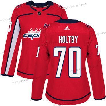 Adidas Naisten Washington Capitals #70 Braden Holtby Punainen Kotiottelupaita Aito Ommeltu NHL Paita