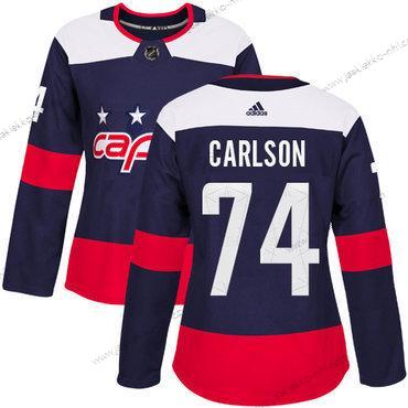 Adidas Naisten Washington Capitals #74 John Carlson Laivastonsininen Aito 2018 Stadium Series Ommeltu NHL Paita