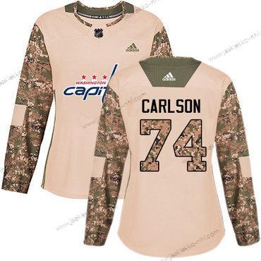 Adidas Naisten Washington Capitals #74 John Carlson Maastokuvio Aito 2017 Veterans Day Ommeltu NHL Paita