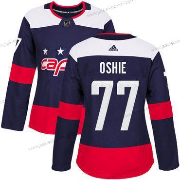 Adidas Naisten Washington Capitals #77 T. J. Oshie Laivastonsininen Aito 2018 Stadium Series Ommeltu NHL Paita