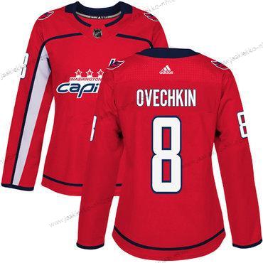 Adidas Naisten Washington Capitals #8 Alex Ovechkin Punainen Kotiottelupaita Aito Ommeltu NHL Paita