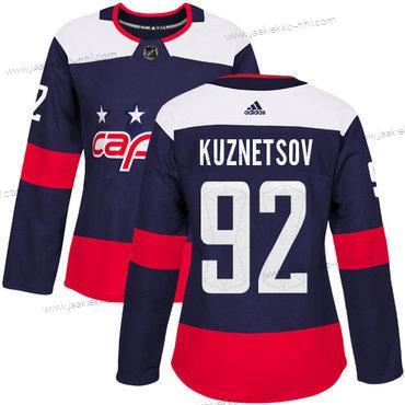 Adidas Naisten Washington Capitals #92 Evgeny Kuznetsov Laivastonsininen Aito 2018 Stadium Series Ommeltu NHL Paita