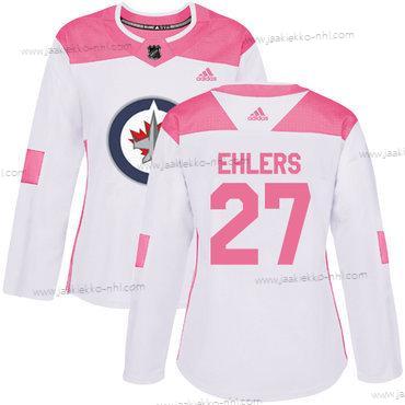 Adidas Naisten Winnipeg Jets #27 Nikolaj Ehlers Valkoinen Pinkki Aito Ommeltu NHL Paita