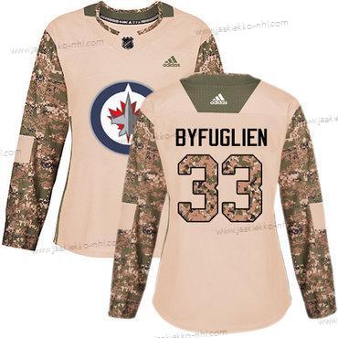 Adidas Naisten Winnipeg Jets #33 Dustin Byfuglien Maastokuvio Aito 2017 Veterans Day Ommeltu NHL Paita