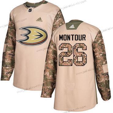 Adidas Nuoret Anaheim Ducks #26 Brandon Montour Maastokuvio Aito 2017 Veterans Day Ommeltu NHL Paita