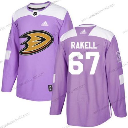 Adidas Nuoret Anaheim Ducks #67 Rickard Rakell Violetti Aito Taistelee syöpää vastaan Ommeltu NHL Paita