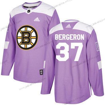 Adidas Nuoret Boston Bruins #37 Patrice Bergeron Violetti Aito Taistelee syöpää vastaan Ommeltu NHL Paita