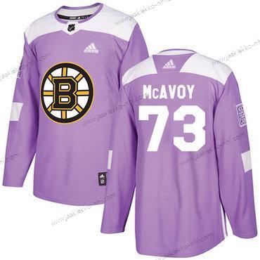 Adidas Nuoret Boston Bruins #73 Charlie Mcavoy Violetti Aito Taistelee syöpää vastaan Ommeltu NHL Paita