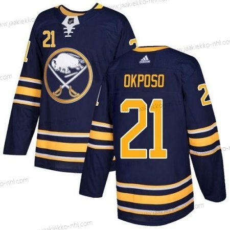 Adidas Nuoret Buffalo Sabres #21 Kyle Okposo Laivastonsininen Sininen Kotiottelupaita Aito Ommeltu NHL Paita