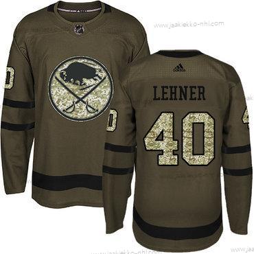 Adidas Nuoret Buffalo Sabres #40 Robin Lehner Vihreä Salute to Service Ommeltu NHL Paita