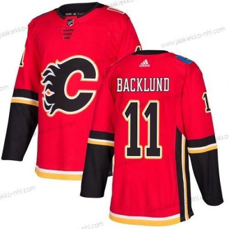 Adidas Nuoret Calgary Flames #11 Mikael Backlund Punainen Kotiottelupaita Aito Ommeltu NHL Paita