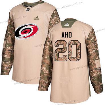 Adidas Nuoret Carolina Hurricanes #20 Sebastian Aho Maastokuvio Aito 2017 Veterans Day Ommeltu NHL Paita