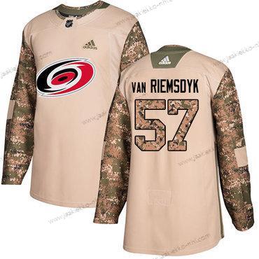 Adidas Nuoret Carolina Hurricanes #57 Trevor Van Riemsdyk Maastokuvio Aito 2017 Veterans Day Ommeltu NHL Paita