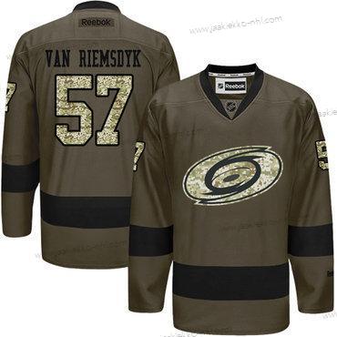 Adidas Nuoret Carolina Hurricanes #57 Trevor Van Riemsdyk Vihreä Salute to Service Ommeltu NHL Paita