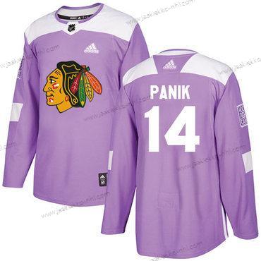 Adidas Nuoret Chicago Blackhawks #14 Richard Panik Violetti Aito Taistelee syöpää vastaan Ommeltu NHL Paita