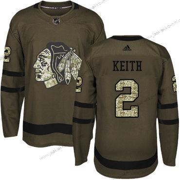 Adidas Nuoret Chicago Blackhawks #2 Duncan Keith Vihreä Salute to Service Ommeltu NHL Paita