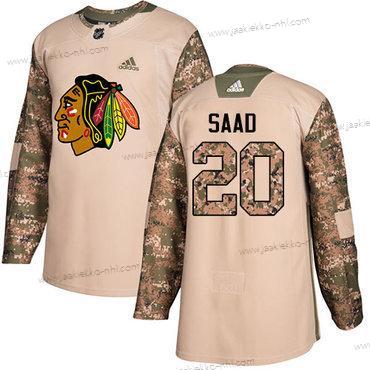 Adidas Nuoret Chicago Blackhawks #20 Brandon Saad Maastokuvio Aito 2017 Veterans Day Ommeltu NHL Paita