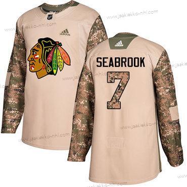 Adidas Nuoret Chicago Blackhawks #7 Brent Seabrook Maastokuvio Aito 2017 Veterans Day Ommeltu NHL Paita