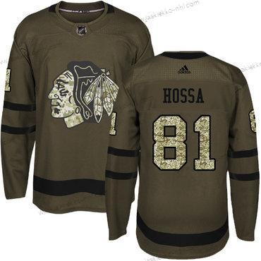 Adidas Nuoret Chicago Blackhawks #81 Marian Hossa Vihreä Salute to Service Ommeltu NHL Paita